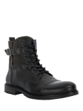 Dune London Call Casual Buckle Detail Ankle Boots, Charcoal