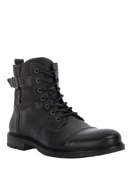 Dune London Call Casual Buckle Detail Ankle Boots, Charcoal - view 2, Charcoal