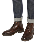 Dune London Calio Leather Chunky Lace Up Casual Boots, Brown