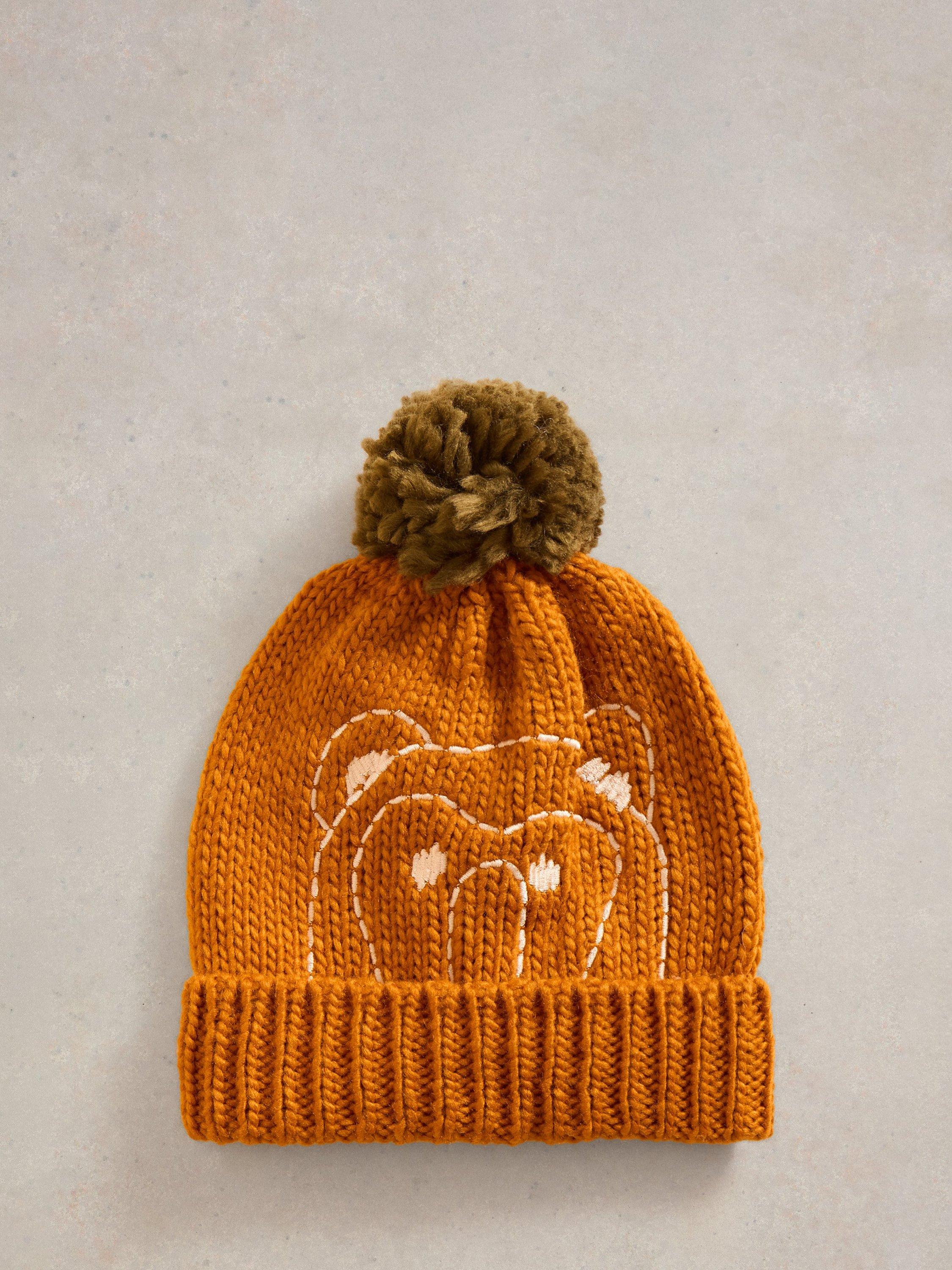 White Stuff Kids Character Bobble Hat Orange