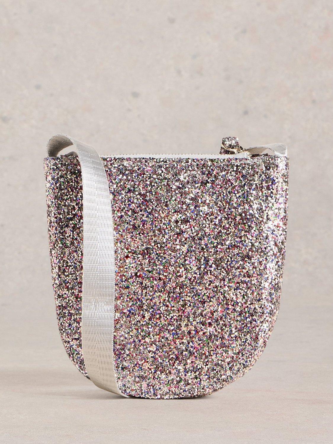 White Stuff Kids' Glitter Bag, Silver