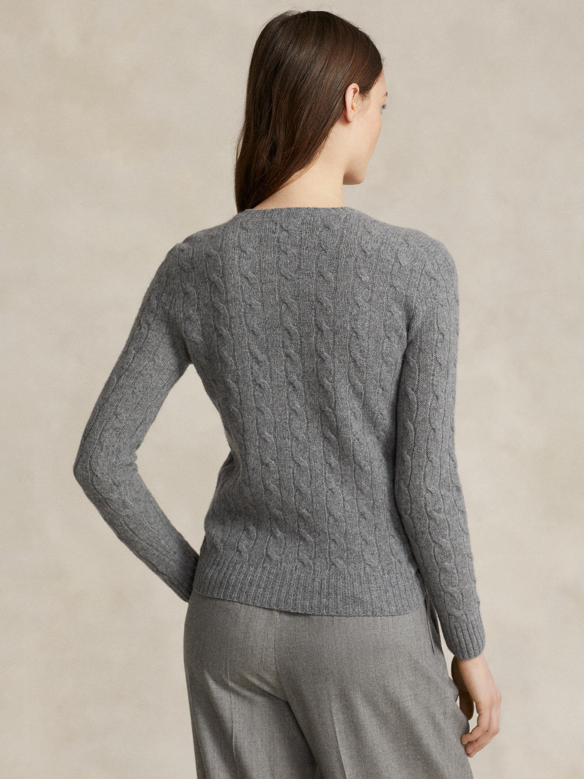 Product image 4 of 6, which shows Polo Ralph Lauren Julianna Wool Rich Jumper, Battaliongry Heather, L