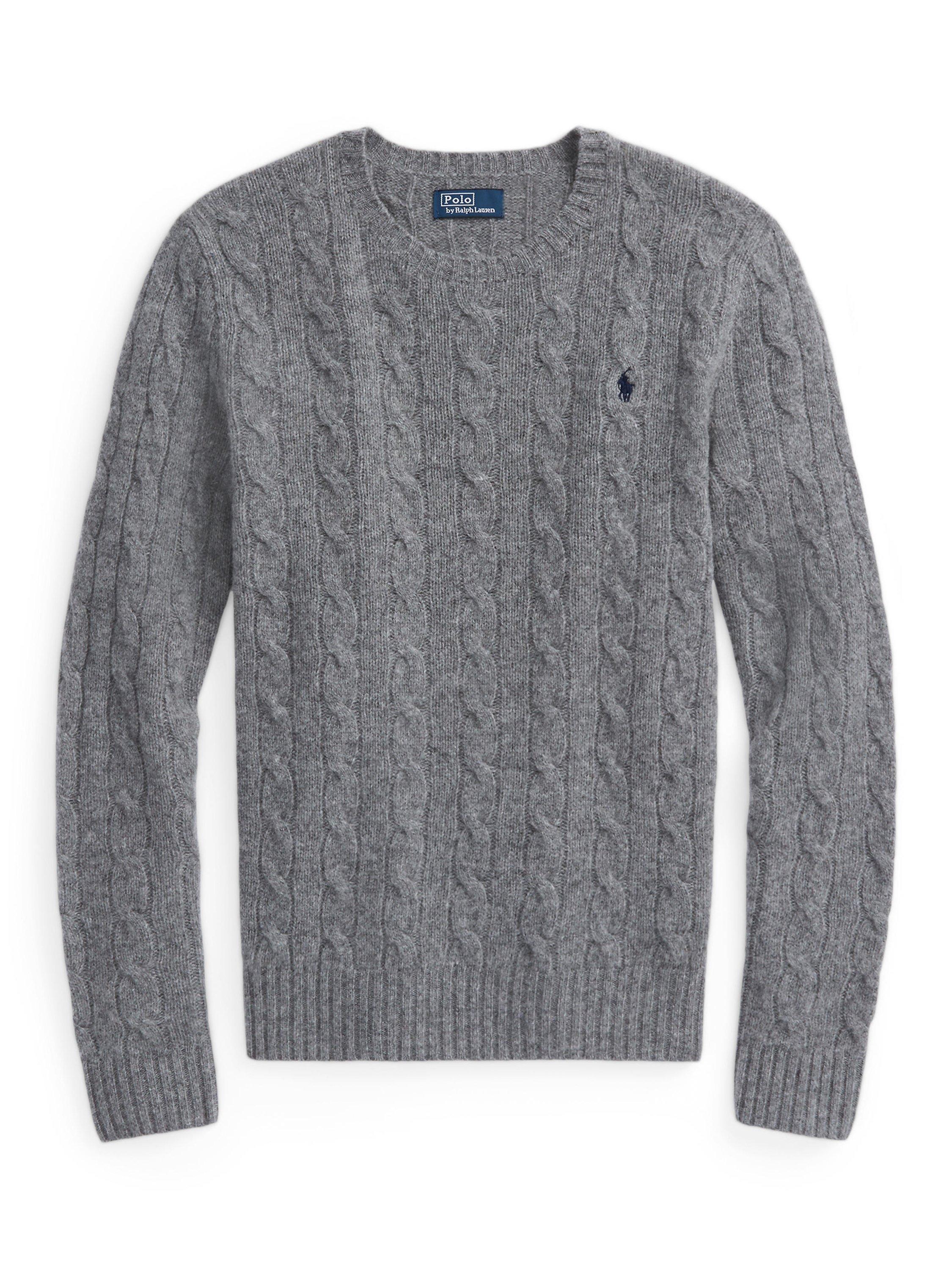 Product image 6 of 6, which shows Polo Ralph Lauren Julianna Wool Rich Jumper, Battaliongry Heather, L