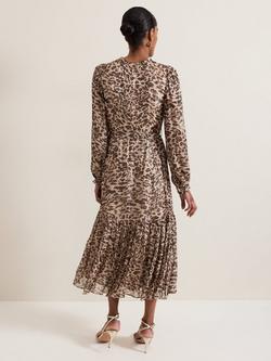 Phase Eight Eve Leopard Print Dress, Multi - view 2, Multi