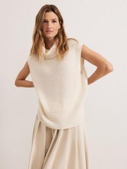 Phase Eight Ginny Roll Neck Tank Top, Winter White, Winter White