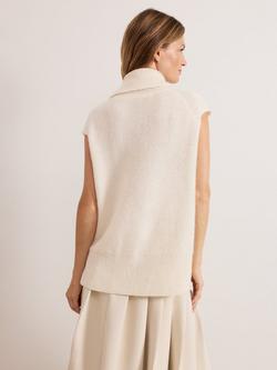 Phase Eight Ginny Roll Neck Tank Top, Winter White - view 2, Winter White