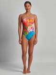 Lauren Ralph Lauren Paradise Floral Print Bandeau Swimsuit