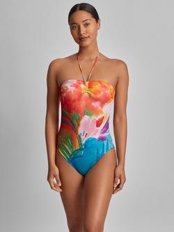 Lauren Ralph Lauren Paradise Floral Print Bandeau Swimsuit - view 2, Multi