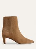 Boden Suede Back Panel Heeled Ankle Boots, Moss Brown