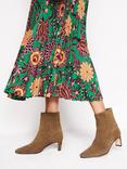 Boden Suede Back Panel Heeled Ankle Boots, Moss Brown