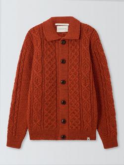 Peregrine Anderson Wool Cardigan, Burnt Orange