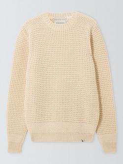 Peregrine Fisherman Knit Crew Neck Jumper, Cream