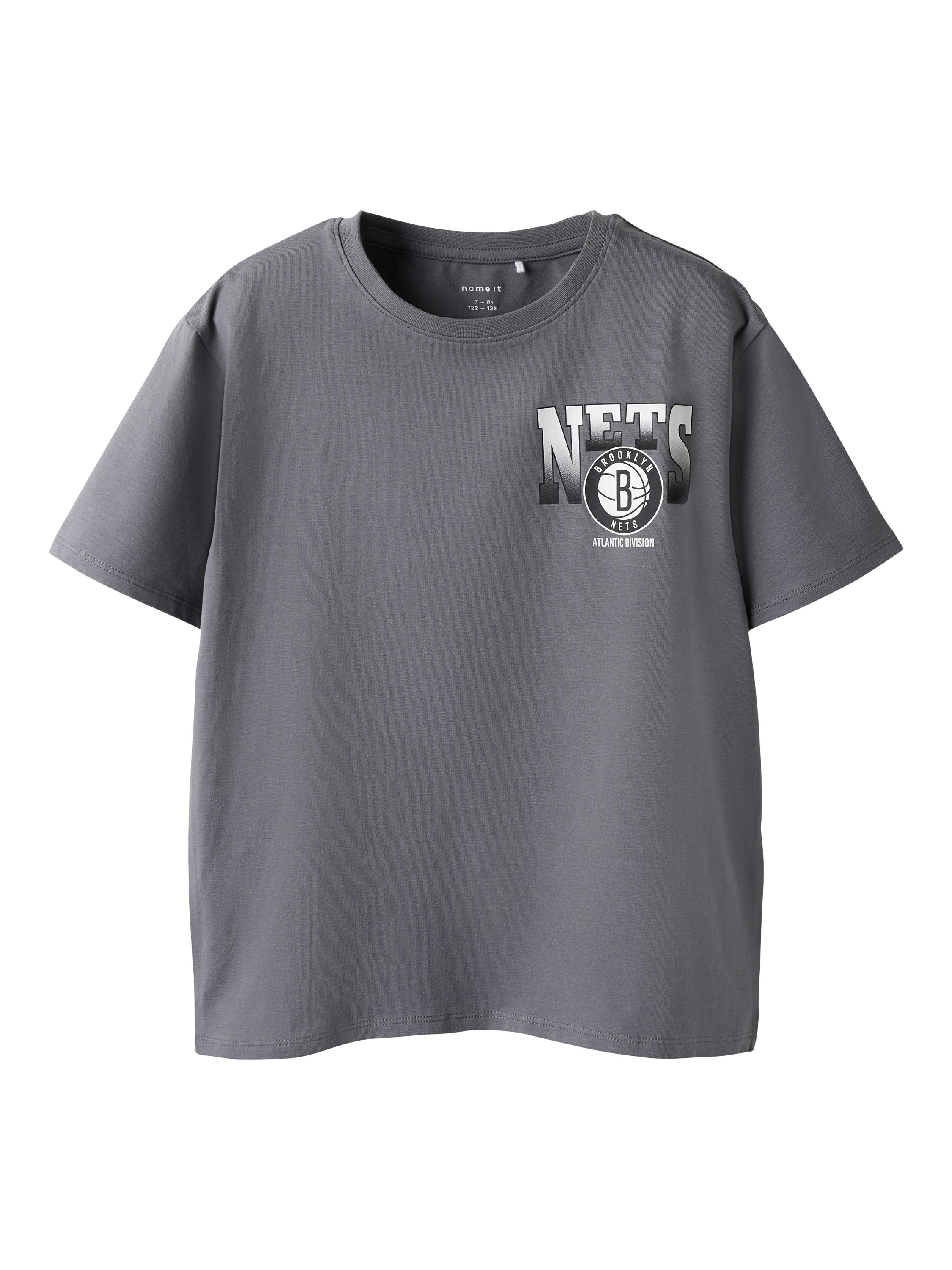 Product image 1 of 3, which shows NBA Brooklyn Nets Graphic T-Shirt, Lava Smoke, 7-8 years
