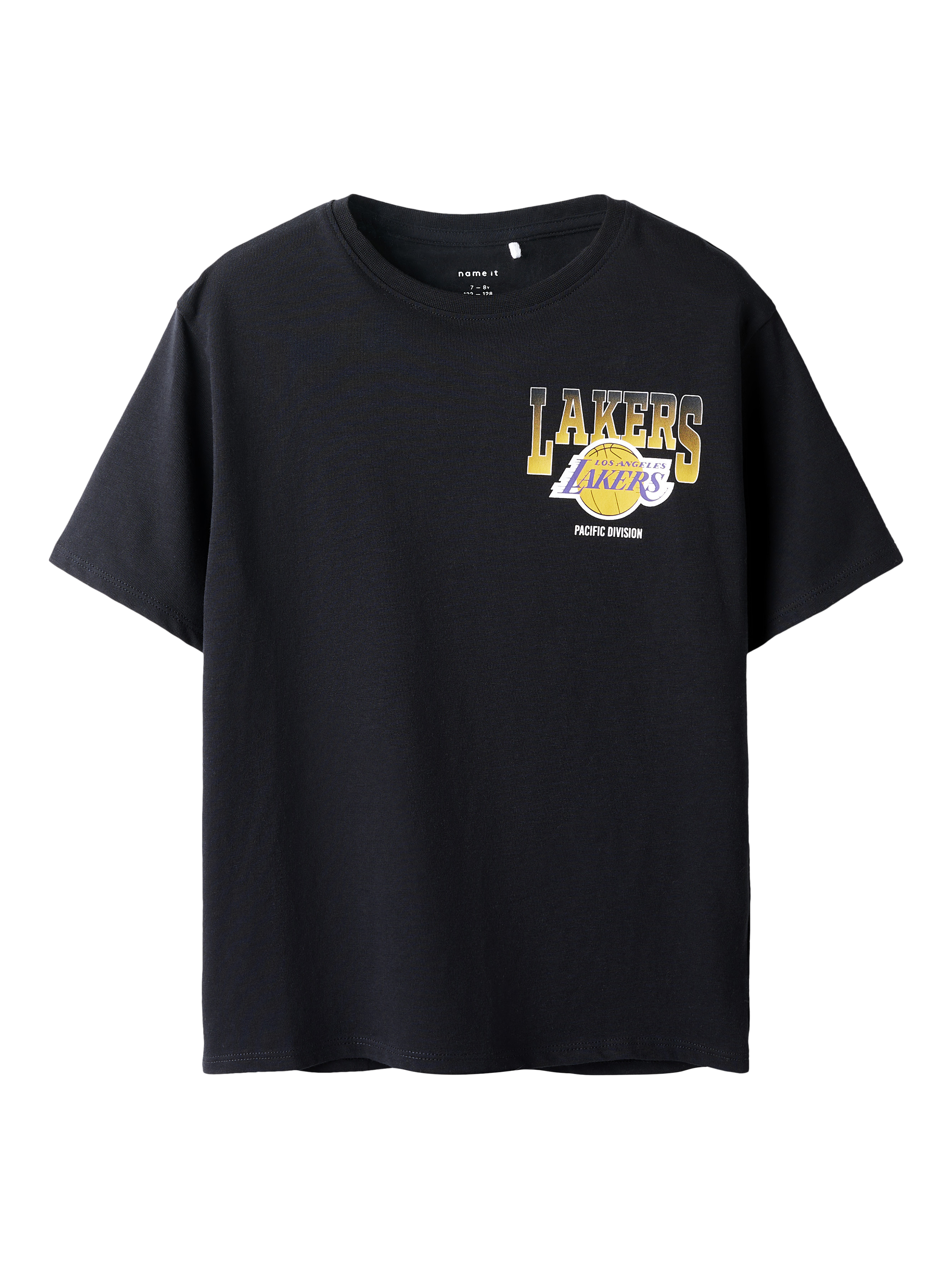 Product image 1 of 3, which shows NBA LA Lakers Graphic T-Shirt, Black, 7-8 years