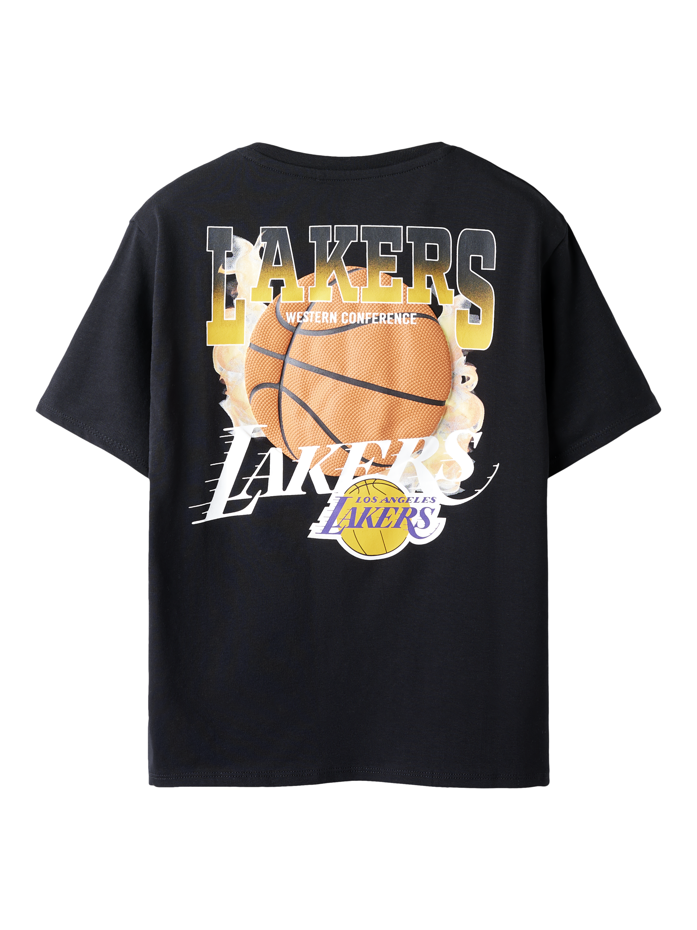 Product image 2 of 3, which shows NBA LA Lakers Graphic T-Shirt, Black, 7-8 years
