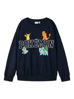 NAME IT Kids' Pokemon Sweatshirt, Dark Sapphire, Dark Sapphire