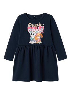 NAME IT Kids' Paw Patrol Dress, Dark Sapphire - view 2, Dark Sapphire
