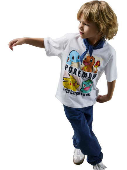 NAME IT Kids' Pokemon Graphic T-Shirt, Bright White - view 2, Bright White