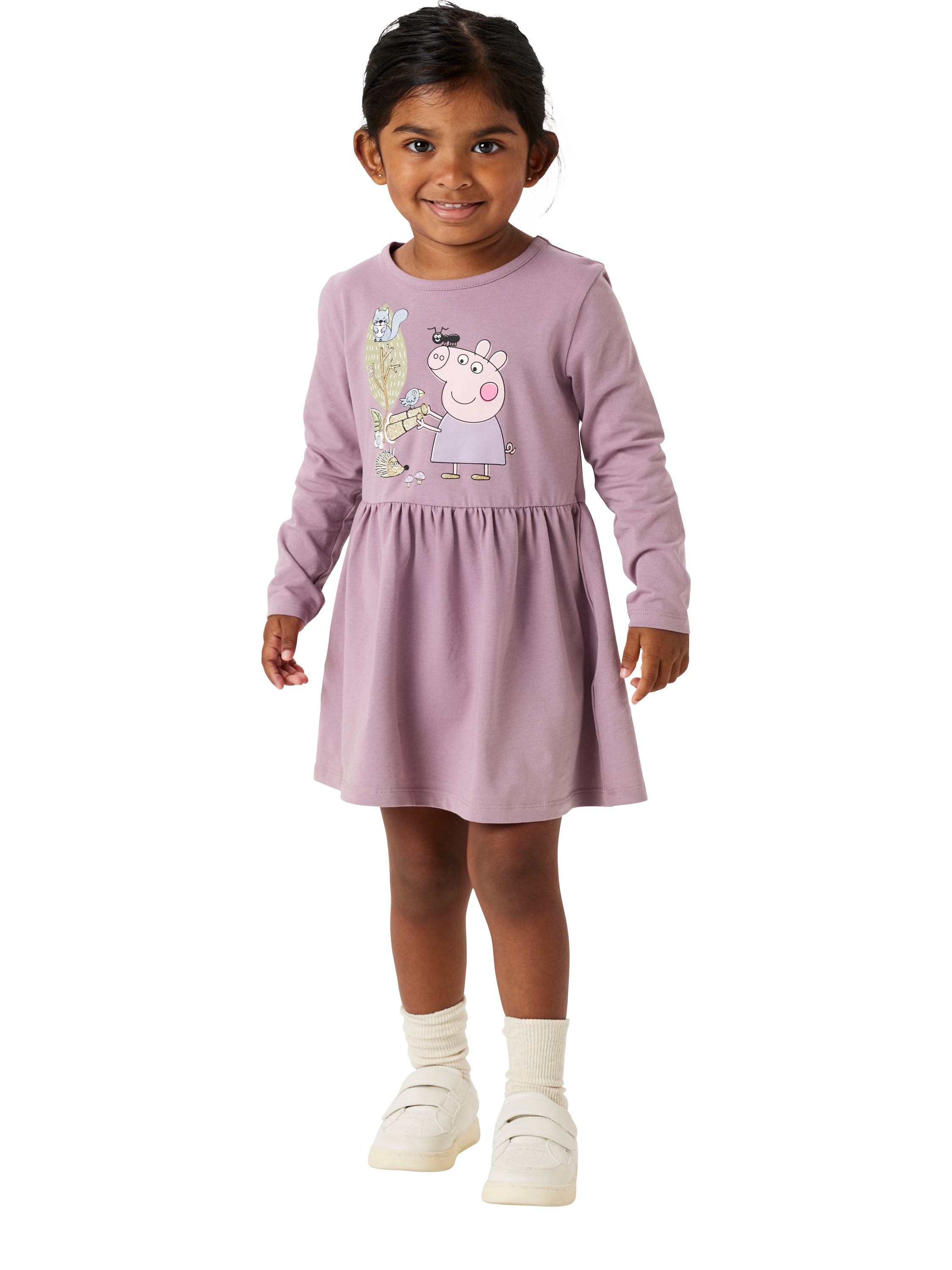 NAME IT Kids Peppa Pig Dress Elderberry