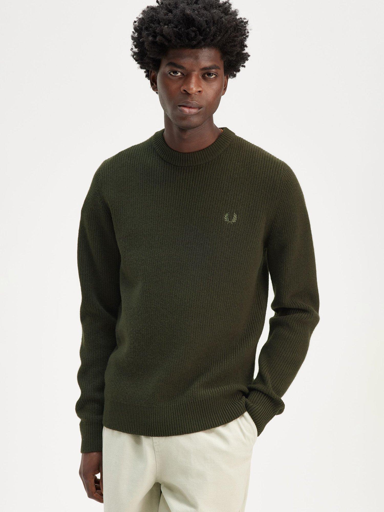 Green fred perry jumper hotsell