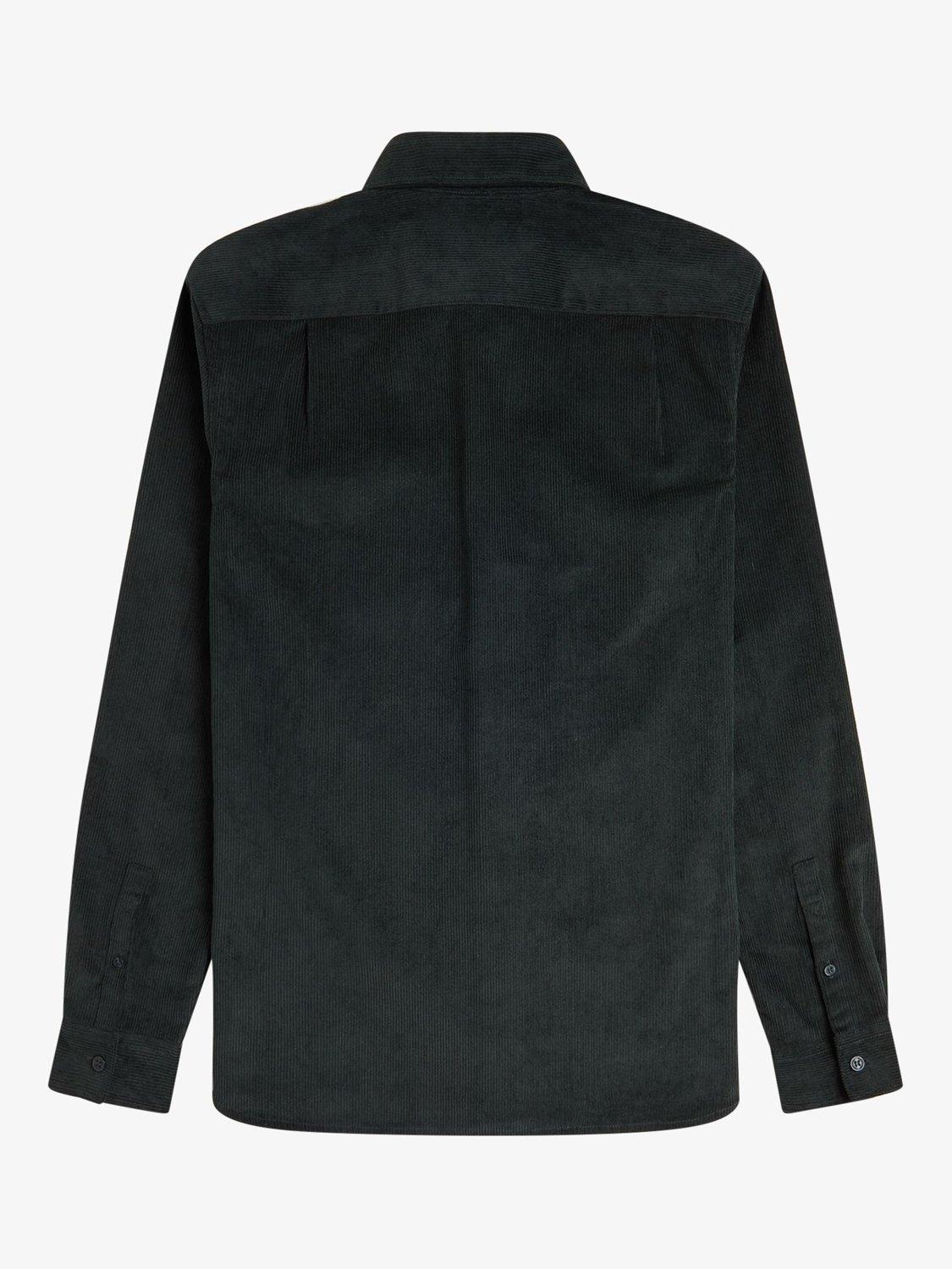 Product image 5 of 5, which shows Fred Perry Corduroy Shirt, Night Green, S