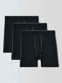 John Lewis Bamboo Trunks, Pack of 3, Black, Black