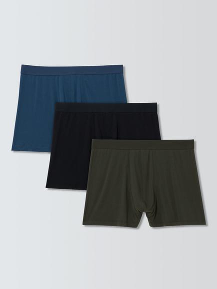 John Lewis Ultra Soft Modal Trunks  containing TENCEL™ Modal, Pack of 3, Multi, Multi