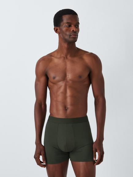 John Lewis Ultra Soft Modal Trunks  containing TENCEL™ Modal, Pack of 3, Multi - view 2, Multi