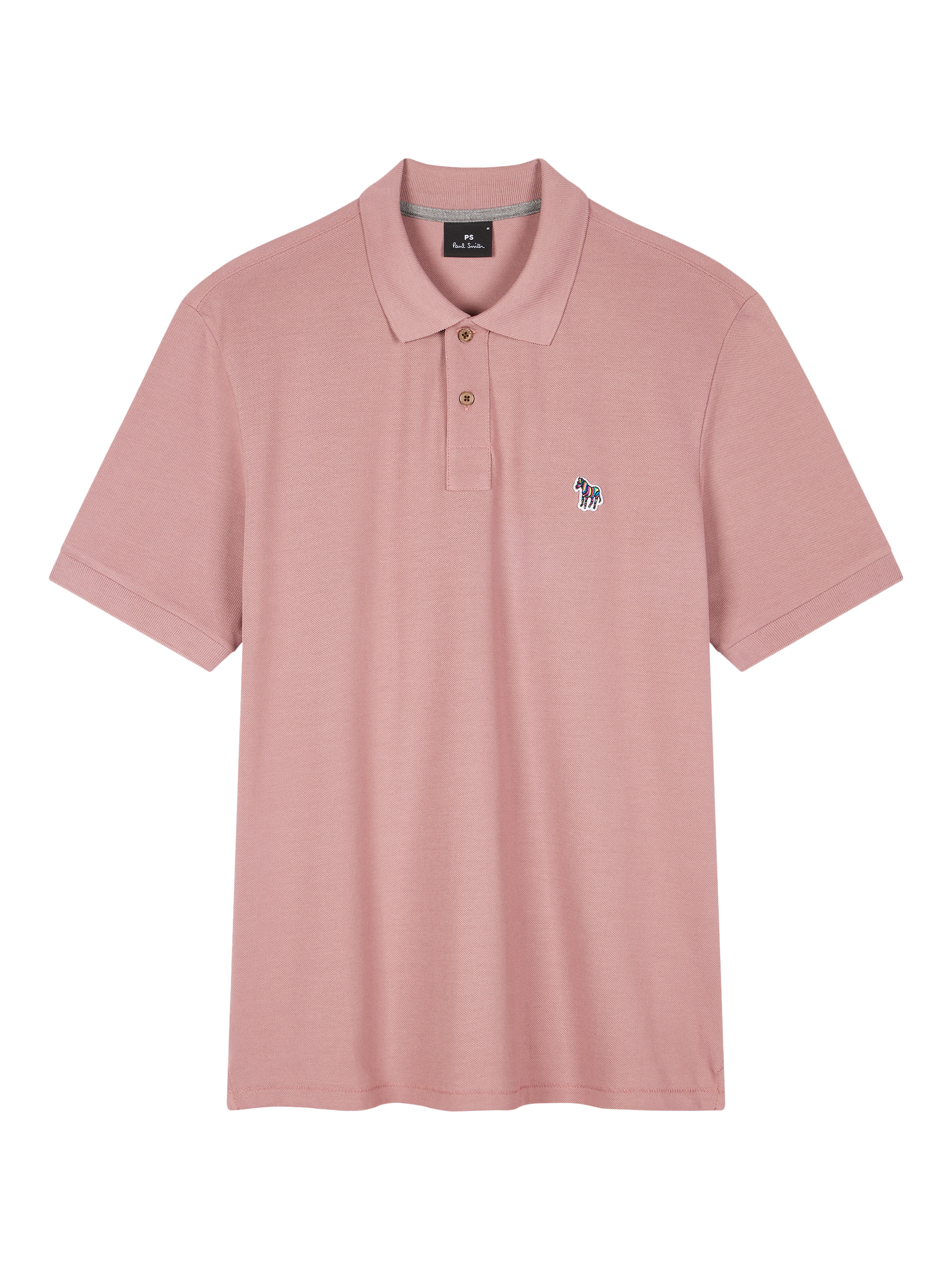 PS Paul Smith Organic Cotton Regular Fit Short Sleeve Polo Shirt, Salmon