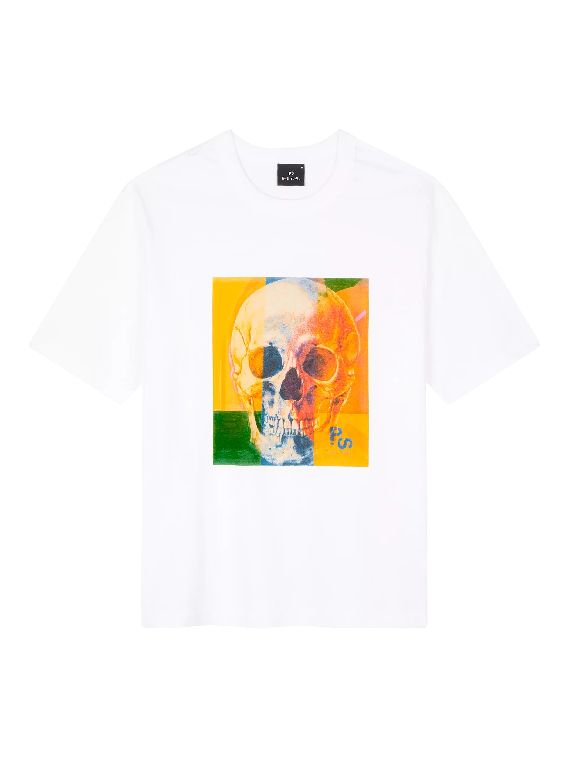 Paul Smith Regular Fit Skull T-Shirt, White/Multi