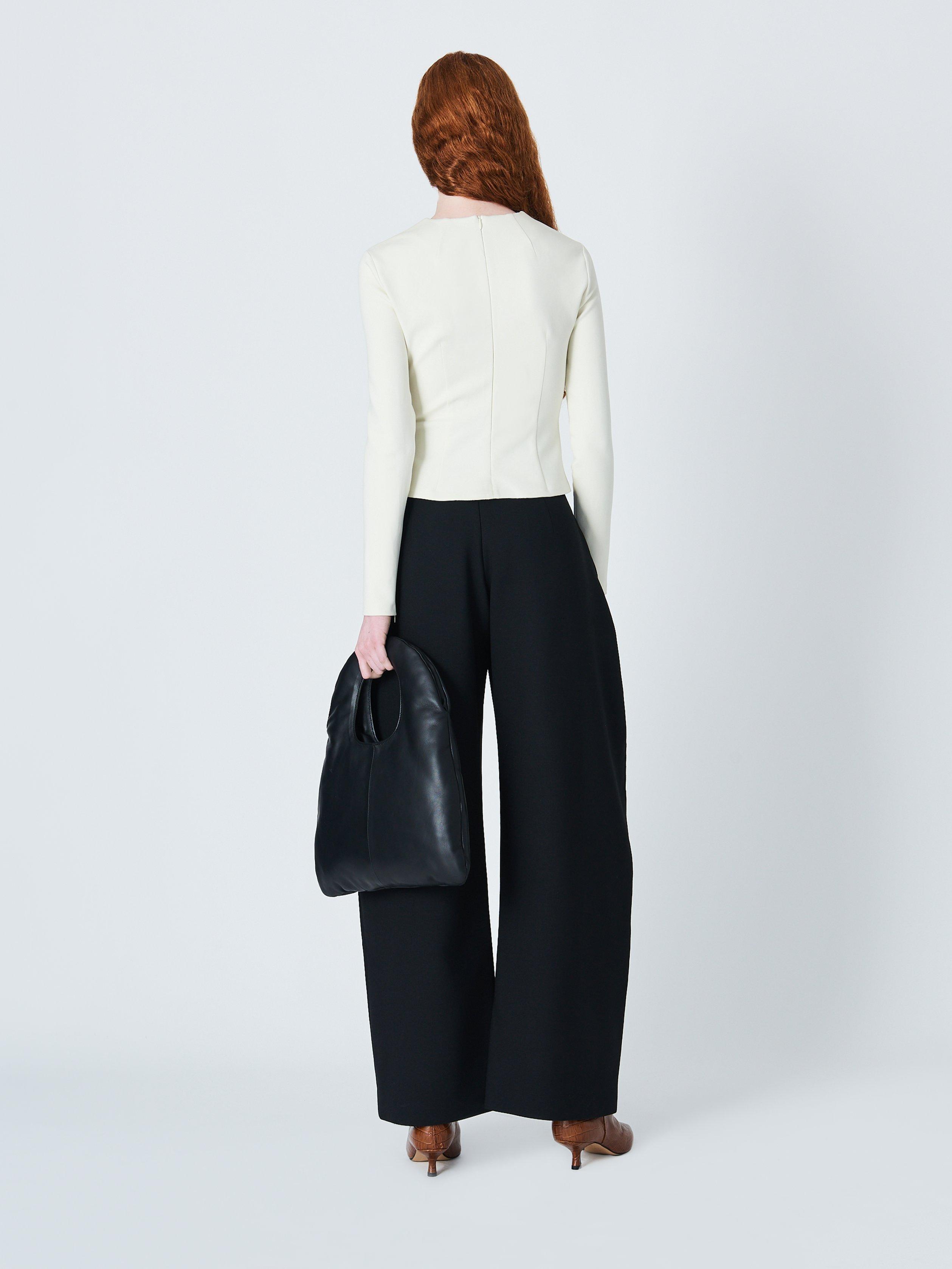 Product image 6 of 6, which shows John Lewis x A.W.A.K.E. MODE Slim Fit Cut Out Top, Ecru, 10