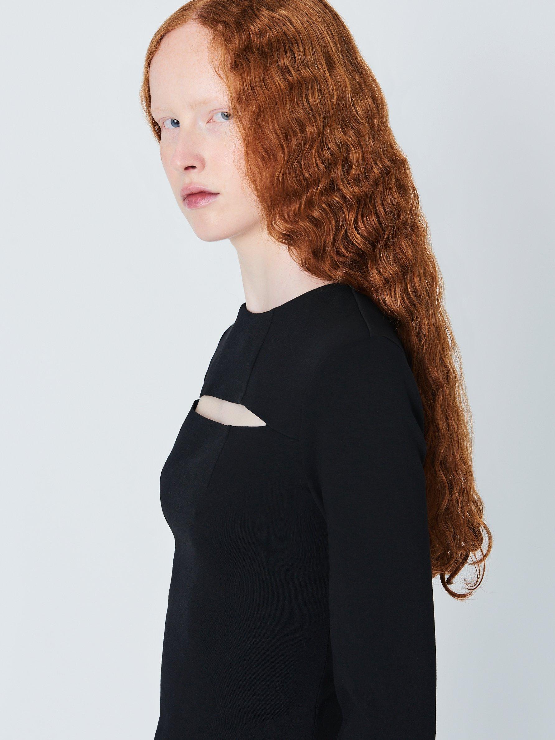 Product image 5 of 5, which shows John Lewis x A.W.A.K.E. MODE Slim Fit Cut Out Top, Black, 10