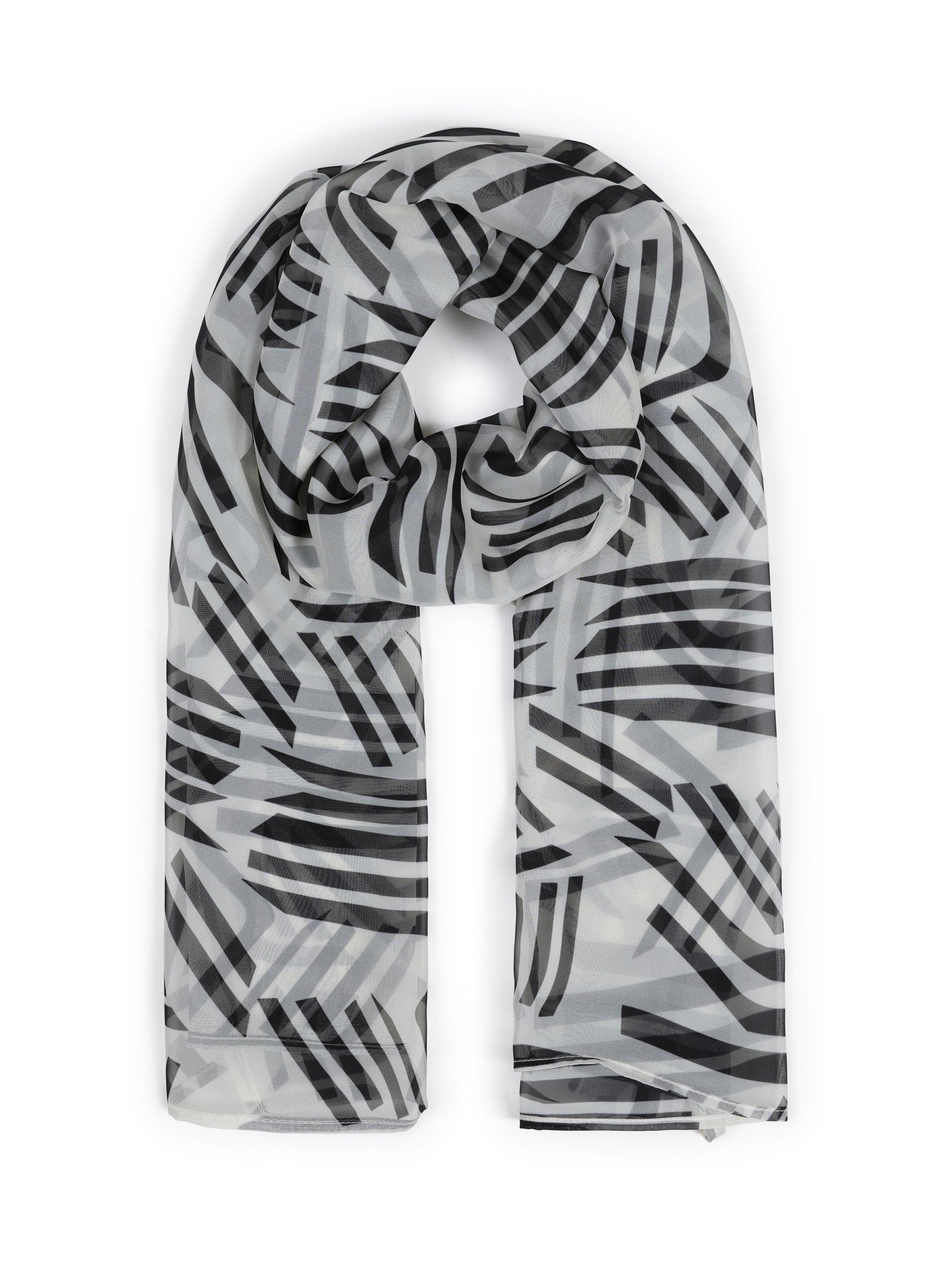 HotSquash Chiffon Scarf, Black/White, One Size HotSquash Chiffon Scarf, Black/White, One Size