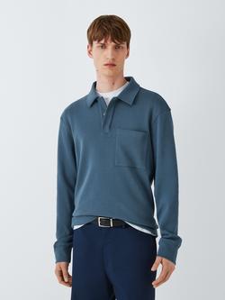 Kin Modern Collar Knit Sweatshirt, Orion Blue