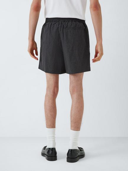 Kin Grid Check Shorts, Black - view 2, Black