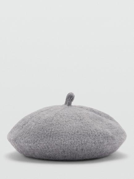 Mango Beri Beret, Medium Grey