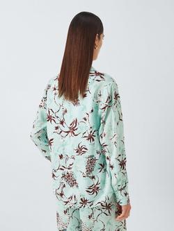 John Lewis Phlox Palm Print Shirt, Blue/Multi - view 2, Blue/Multi