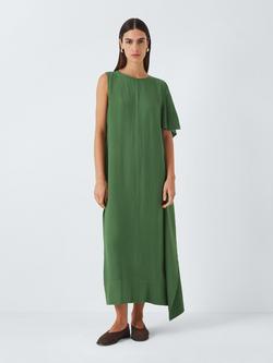 John Lewis Asymmetric Cape Dress, Green, Green
