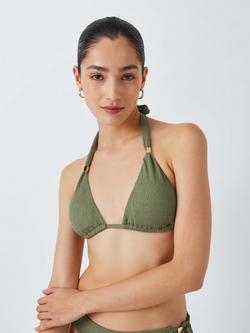 John Lewis Paris Triangle Bikini Top, Khaki, Khaki