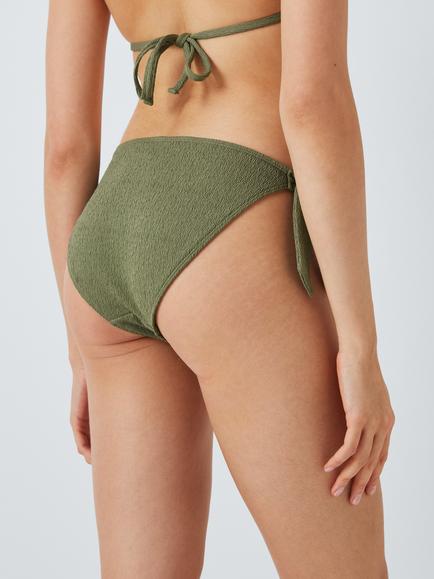 John Lewis Paris Tie-Side Bikini Bottoms, Khaki - view 2, Khaki