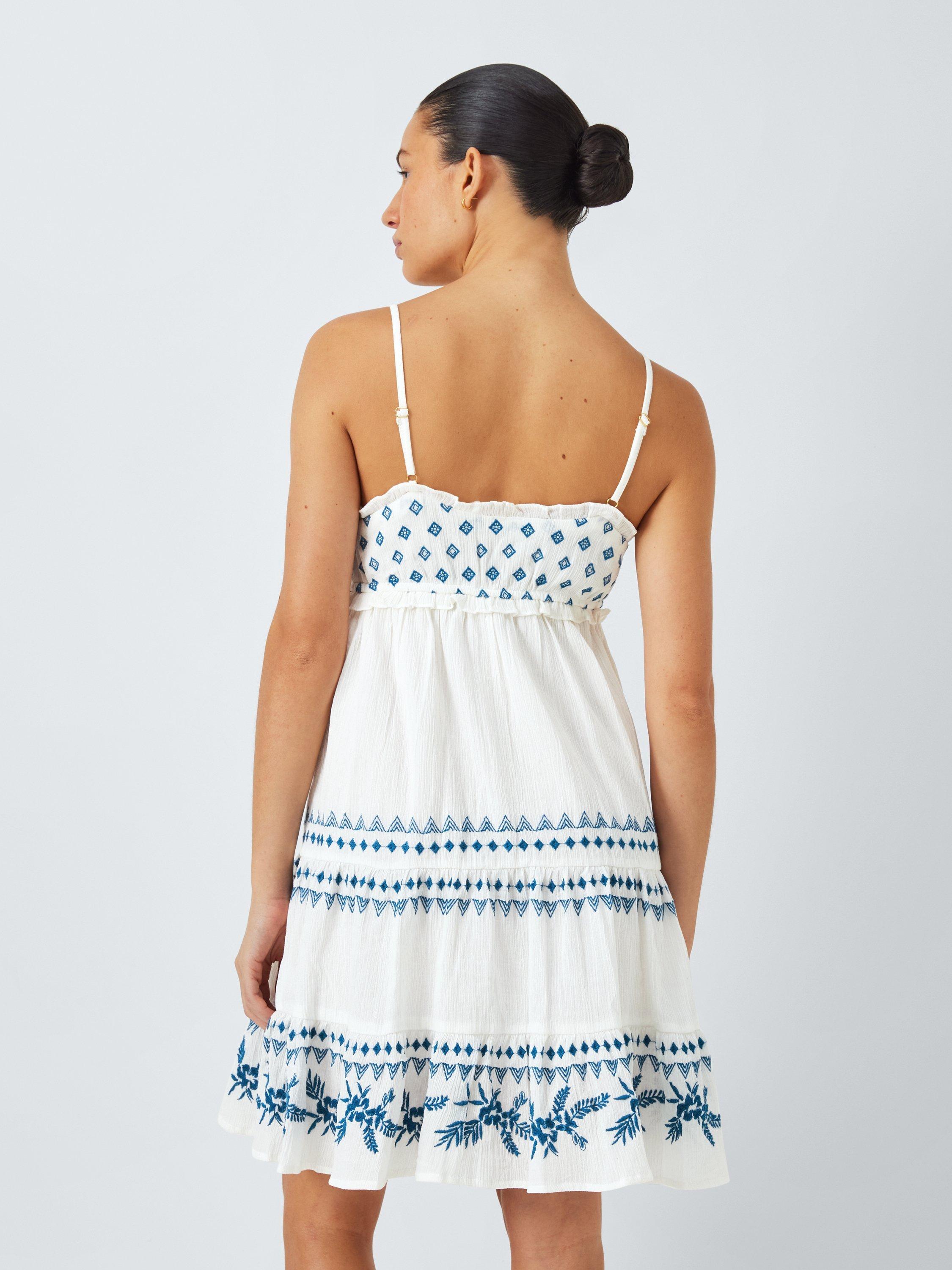Product image 2 of 6, which shows AND/OR Amalfi Mini Dress, Blue/White, S