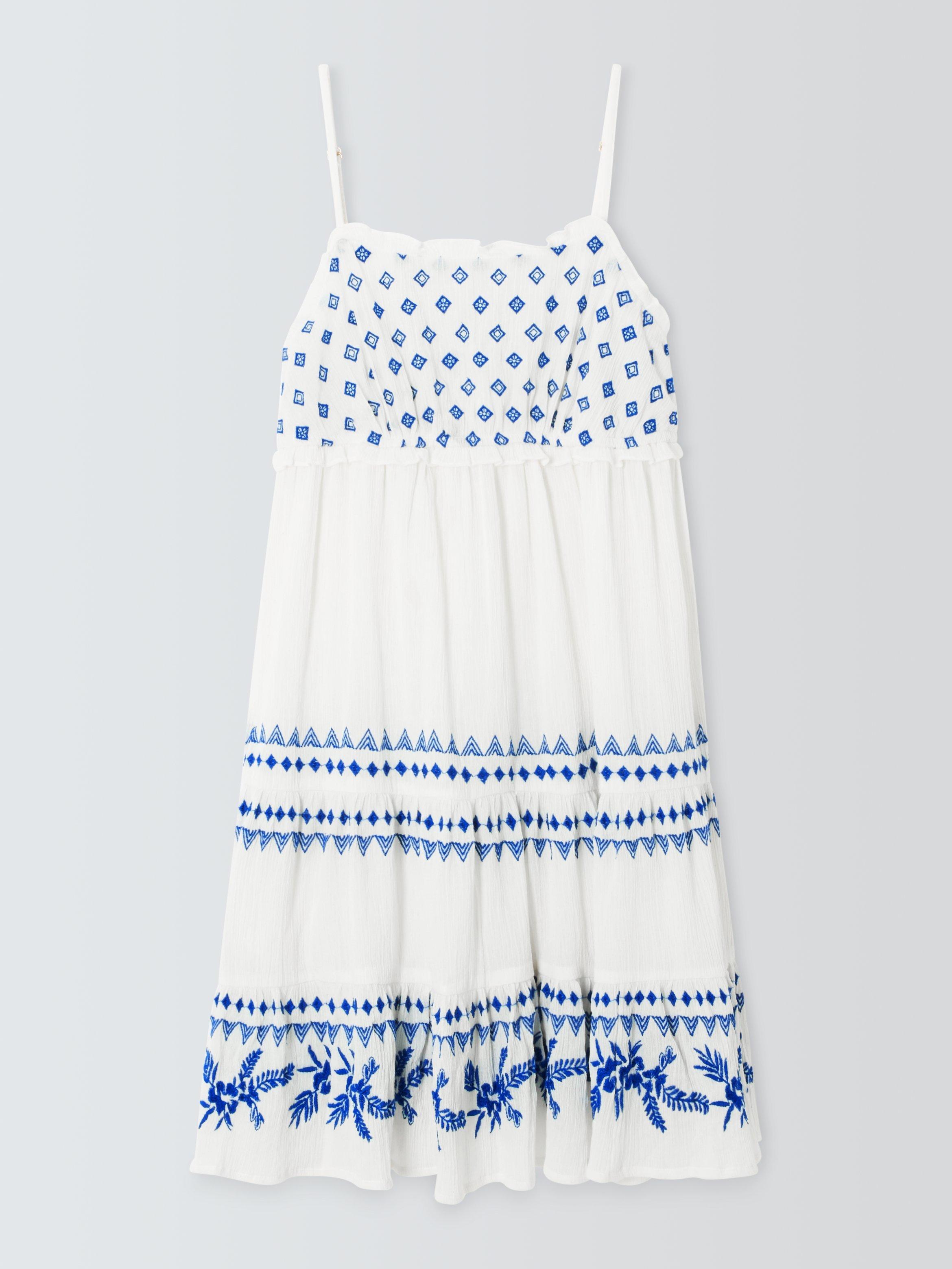 Product image 4 of 6, which shows AND/OR Amalfi Mini Dress, Blue/White, S