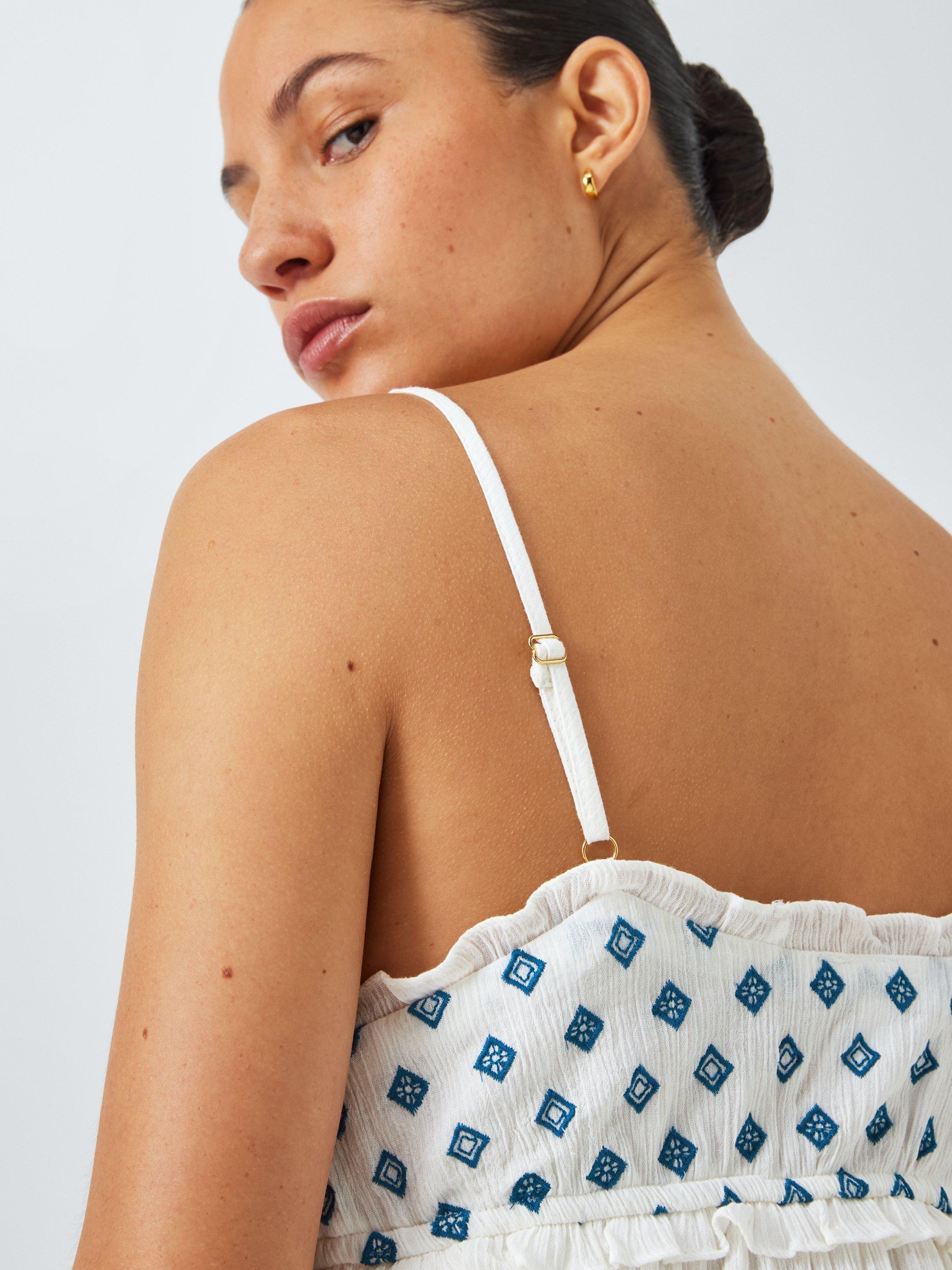 Product image 6 of 6, which shows AND/OR Amalfi Mini Dress, Blue/White, S