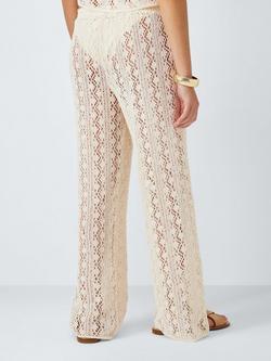 AND/OR Capri Crochet Beach Trousers, Ivory - view 2, Ivory