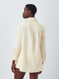 John Lewis Double Cloth Beach Shirt, Ivory - view 2, Ivory