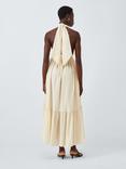 John Lewis Organic Cotton Halter Neck Maxi Dress, Cream