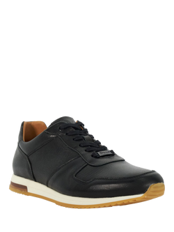 Dune London Trilogy Wide Fit Leather Trainers - view 2, Black