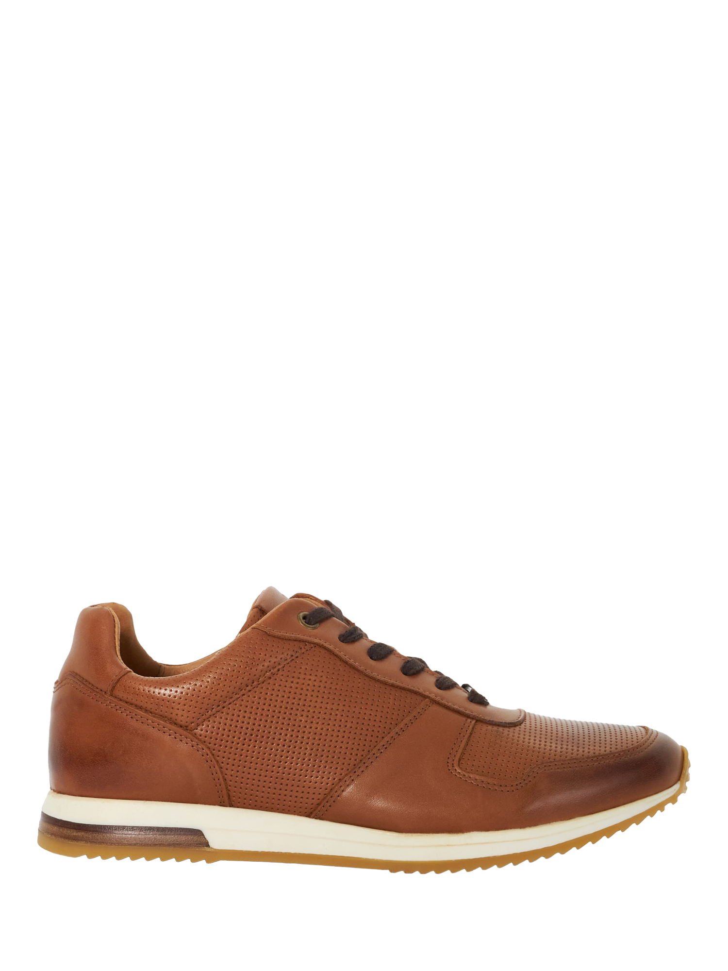 Product image 1 of 5, which shows Dune Trilogy Suede Lace-Up Runner Trainers, Tan, 6