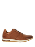 Dune London Trilogy Leather Trainers, Tan