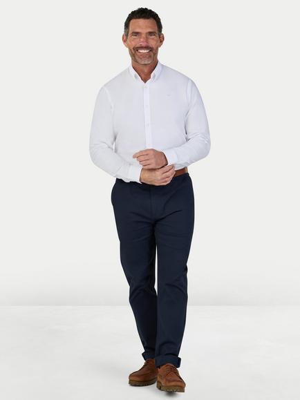 Raging Bull Cotton Regular Fit Long Sleeve Oxford Shirt - view 2, White